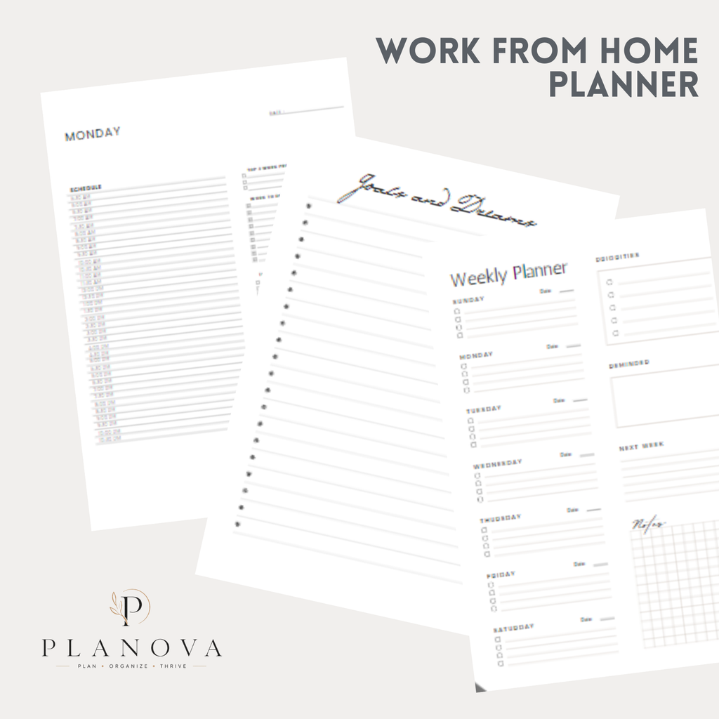 Work from home planner